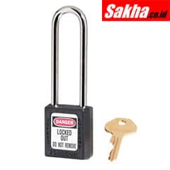 Master Lock 410LTBLK Black Zenex™ Thermoplastic Safety Padlock