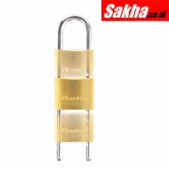 Master Lock 1950D Wide Solid Brass Body Padlock With Adjustable Shackle