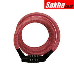 Master Lock 8143DPNK 4ft (1,2m) Long x 516in (8mm) Diameter Preset Combination Cable Lock; Pink