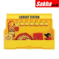 Master Lock S1850V3 OSHA Lockout Station with Valve Lockout Assortment