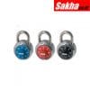 Master Lock 1503EURD 48mm wide preset combination padlock; assorted colours