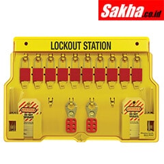 Master Lock 1483BP1106 10-Lock Padlock Station, Anodized Aluminum Padlocks