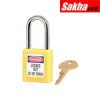 Master Lock 410YLW Yellow Zenex™ Thermoplastic Safety Padlock, 1-12in (38mm) Wide with 1-12in (38mm) Tall Shackle