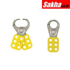 Master Lock 422 Safety hasp, 25mm diameter jaws, yellow with locking tabs