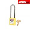 Master Lock 410LTYLW Yellow Zenex™ Thermoplastic Safety Padlock, 1-12in (38mm) Wide with 3in (76mm) Shackle