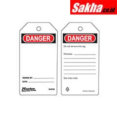 Master Lock S4058 Danger blank - safety tag