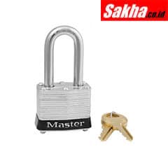 Master lock 3LFBLK Black Laminated Steel Safety Padlock, 1-916in (40mm) Wide with 1-12in (38mm) Tall Shackle