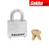 Master Lock 3WHT White Laminated Steel Safety Padlock, 1-916in (40mm) Wide with 34in (19mm) Tall ShackleMaster Lock 3WHT White Laminated Steel Safety Padlock, 1-916in (40mm) Wide with 34in (19mm) Tall Shackle