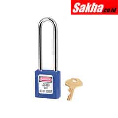Master Lock 410LTBLU Blue Zenex™ Thermoplastic Safety Padlock, 1-12in (38mm)with 3in (76mm) Shackle