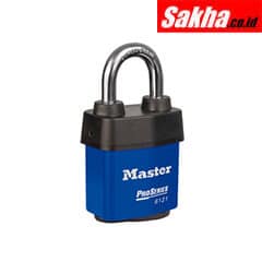 Master Lock 6121BLU 2-18in (54mm) Wide ProSeries® Weather Tough® Laminated Steel Rekeyable Pin Tumbler Padlock, Blue