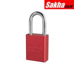 Master Lock A1106KARED Red Anodized Aluminum Safety Padlock, 1-12in (38mm) Wide with 1-12in (38mm) Tall Shackle, Keyed Alike