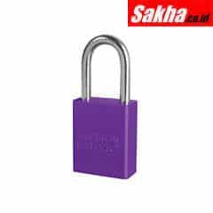 Master Lock A1106PRP Purple Anodized Aluminum Safety Padlock, 1-12in (38mm) Wide with 1-12in (38mm) Tall Shackle