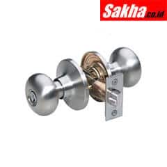 Master Lock BCO0115 Biscuit Style Knob Entry Door Lock; Satin Nickel