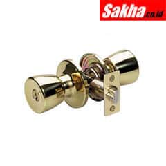 Master Lock TUO0103 Tulip style knob entry door lock; polished brass