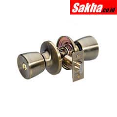 Master Lock TUO0105 Tulip style knob entry door lock; antique brass