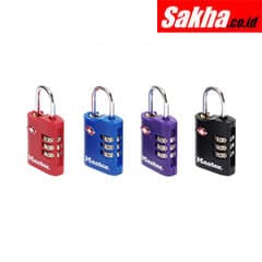 Master Lock 4686EURT 30mm wide zinc set-your-own combination tsa-accepted luggage padlock, assorted colours