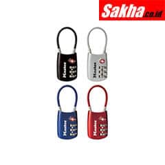Master Lock 4688D 1-316in 30mm Wide Set Your Own Combination TSA-Accepted Luggage Lock with Flexible Shackle; Assorted Colors