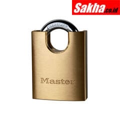 Master Lock 2250EURD 50mm wide solid brass body padlock with shrouded shackle