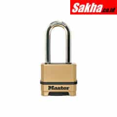 Master Lock M175EURDLH 56mm wide Excell® zinc body padlock with 51mm long shackle; set-your-own combination
