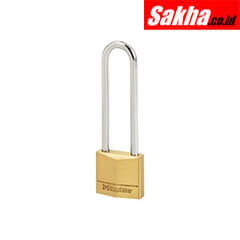 Master Lock 130EURDLJ 30mm wide solid brass body padlock with 64mm long shackle
