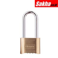 Master Lock 175DLH 2 in (51mm) Wide Resettable Combination Brass Padlock with 2-1 4in (57mm) Shackle