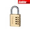 Master Lock 604EURD 40mm wide set-your-own combination padlock brass finish