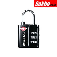 Master Lock 4680DBLK 1-316in 30mm Wide Set Your Own Combination TSA-Accepted Luggage Lock; Black 1