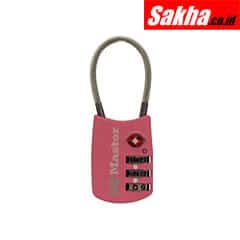Master Lock 4688DPNK 1-316in (30mm) Wide Set Your Own Combination TSA-Accepted Luggage Lock with Flexible Shackle; Pink