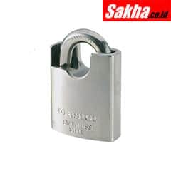 Master Lock 550EURD 50mm wide stainless steel padlock with shrouded shackle