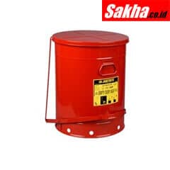 Justrite 09700 - 21 Gallon (80L) Oily Waste Can With Foot Operated Cover Red
