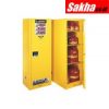 JUSTRITE 892220 - 22 Gallon (83 Liters) Cabinet, Storage Self Closing Yellow Flammable Slimline Sure-Grip EX