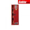 JUSTRITE 892221- 22 Gallon (83 Liters) Cabinet, Storage Self Closing Red Flammable Slimline Sure-Grip EX