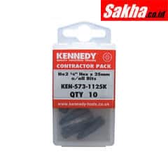 Kennedy KEN5731125K No.2 x 25mm POZIDRIVS/DRIVER BIT 1/4 Inch HEX PK10