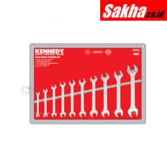 Kennedy KEN5820930K 1/4-1 Inch AF CV OPEN END SPANNER SET 10PC