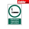 Sitesafe SSF9649072K Electronic Cigarettes Permitted Vinyl Sign - 200 x 300mm