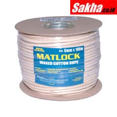 Matlock MTL9785720K No.4-3C 6mm 16PLT WAX COTTON SASH CORD 100M REEL