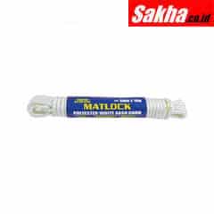 Matlock MTL9785610K No.4 6mm 8PLT POLYESTER WHITE SASH CORD 10M REEL