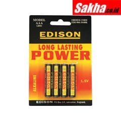 Edison EDI9043040K AAA Alkaline Batteries, Pack of 4