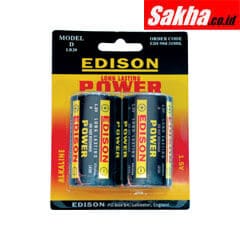 Edison EDI9043100K D Alkaline Batteries, Pack of 2