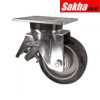 Atlas ATL9456264K Workholders BRAKED SWIVEL PLATE 200mm RUBBER TYRE