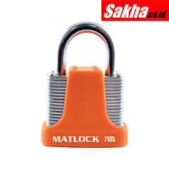 Matlock MTL9507135K Strong Orange Steel Key Padlock - 40mm