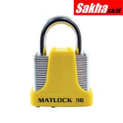 Matlock MTL9507145K Strong Yellow Steel Key Padlock - 40mm