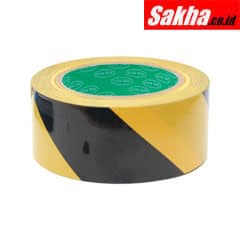 Avon AVN9643760K Black Yellow Barrier Tape in Dispenser - 75mm x 500m
