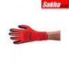 Tuffsafe TFF9614820B Palm-side Coated Red Black Gloves - Size 7 - Pack of 5