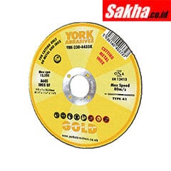 York YRK2304435K Abrasives Gold 115x1x22 23mm A60SBF Gold Inox Cut-off Disc Type 41