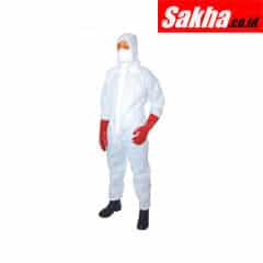 Tuffsafe TFF9623812C Guard Master Disposable Hooded Coverall White (L)