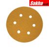 York YRK2026360K 150mm Adhesive (Sticky Backed) Aluminium Oxide Discs, 6 Hole (600A) - P60 - Pack of 50