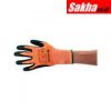 Tuffsafe TFF9614830B Foam Nitrile Cut 3 Orange Black Cut Resistant Gloves - Size 7