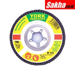 York YRK2209120K 115 x 22mm Flap Discs - Conical - Aluminium Oxide - Aluminium Backed P40