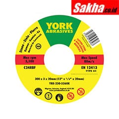 York YRK2305360K 300x3x20mm C24RBF Stone Cutting Disc Type 41